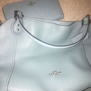 NWT Coach purse and wallet - slate blue